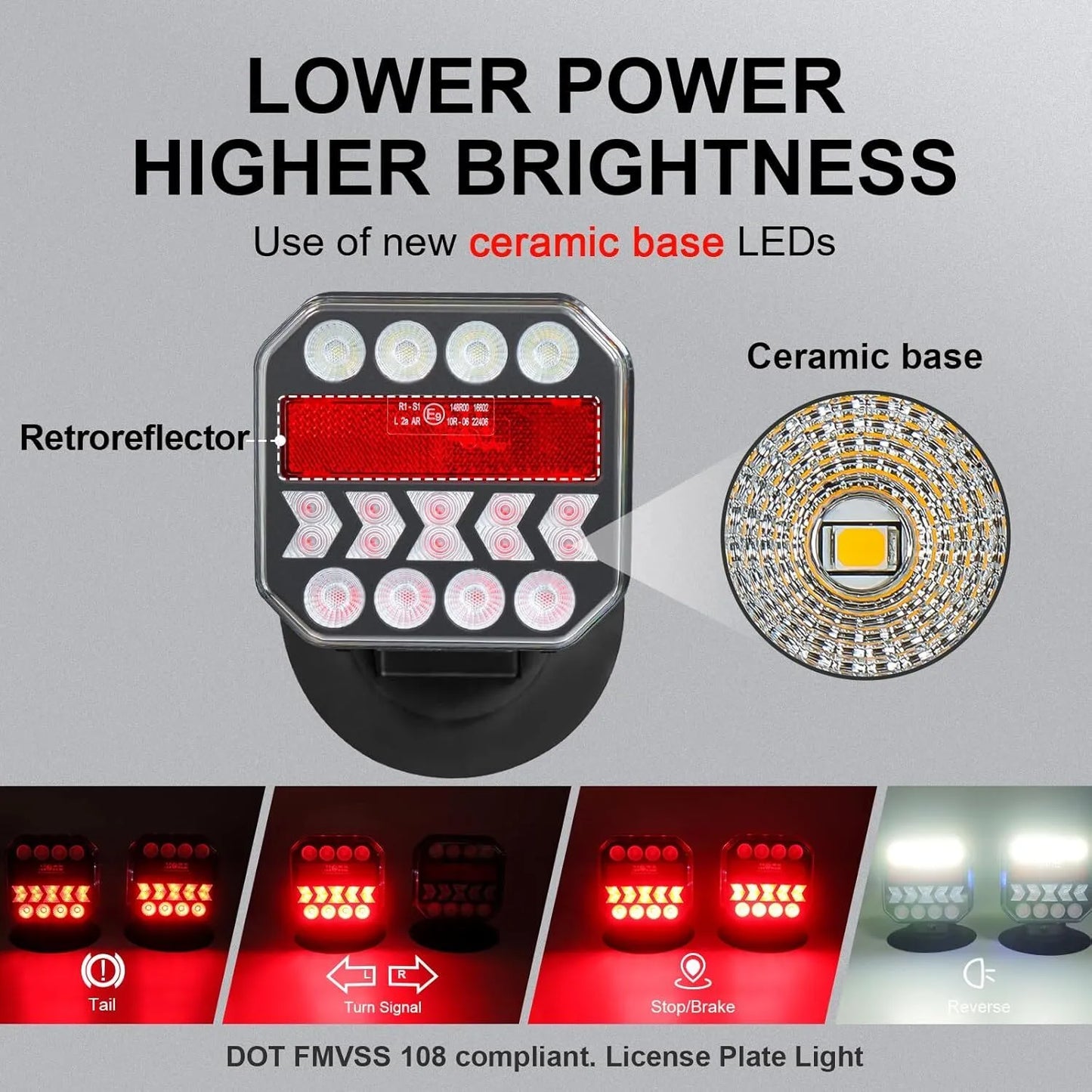 Adjustable magnetic trailer light strip reflector