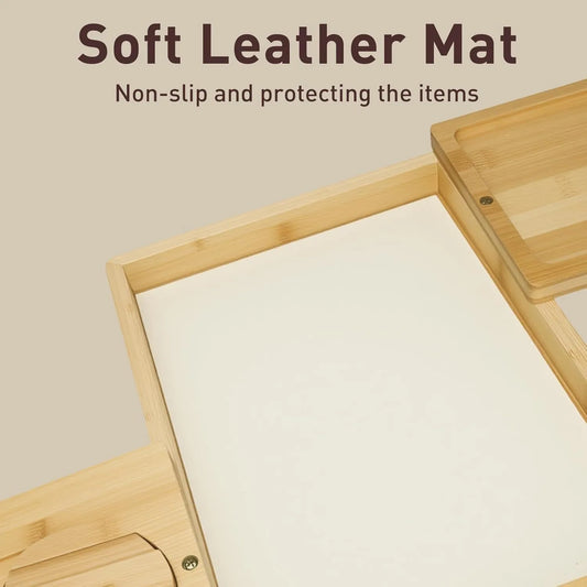 Bamboo sofa armrest tray
