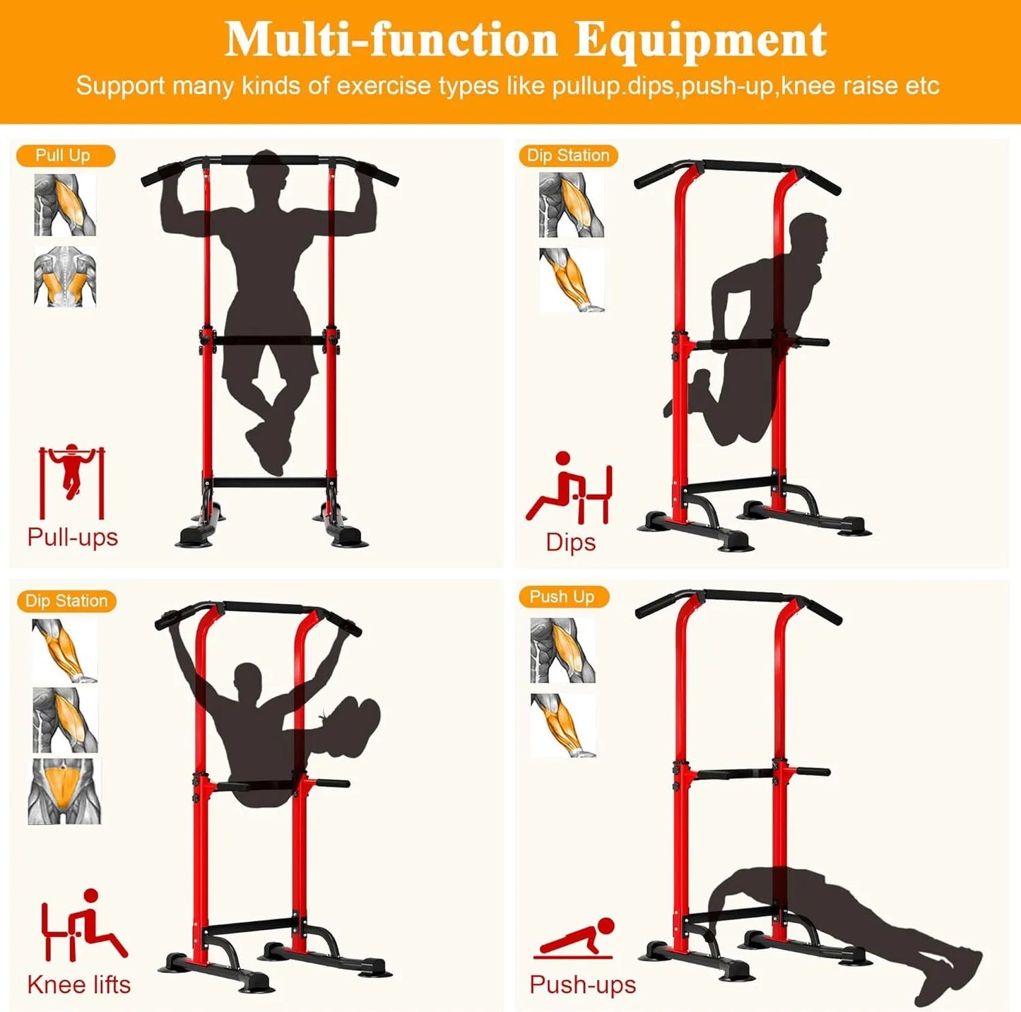 Power Tower Pull-Up Bar Parallel Bars Stand